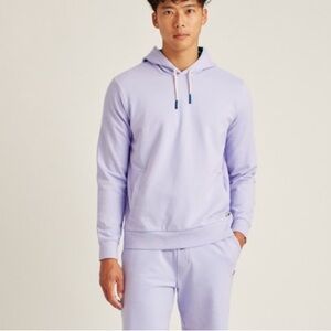 Bonobos Light Lavender Hoodie and sweatpants with Teal Lining